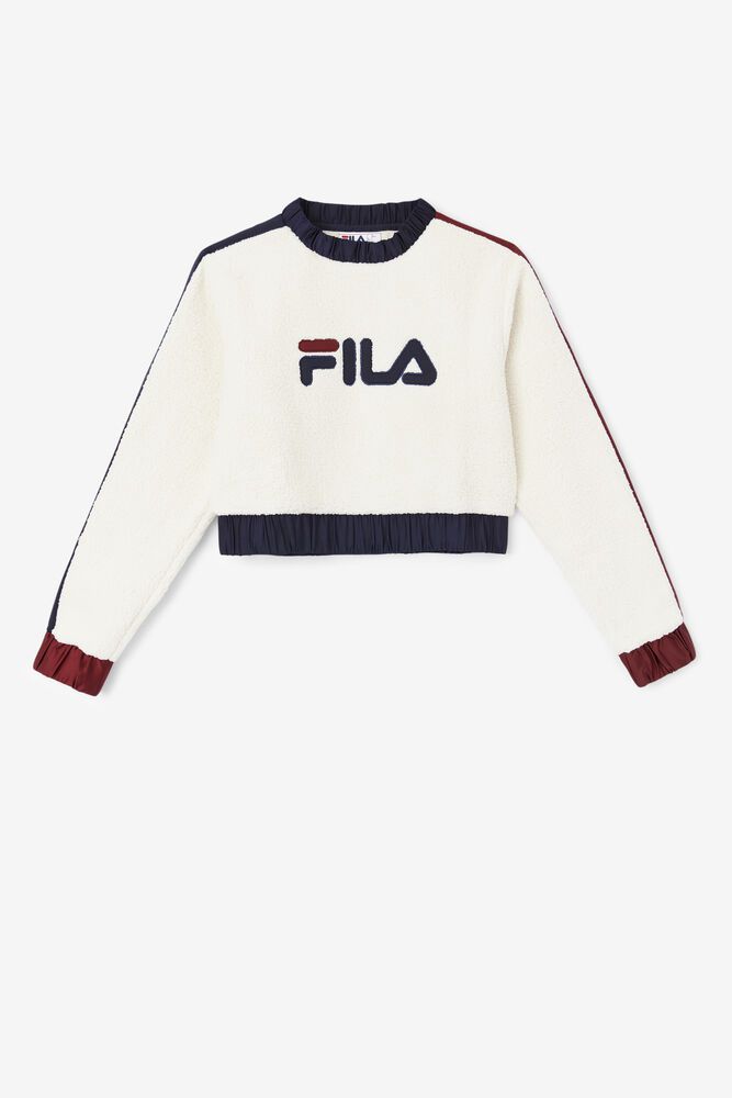 Fila Sweatshirt Womens White - Tabitha Crewneck - Philippines 1762498-EV